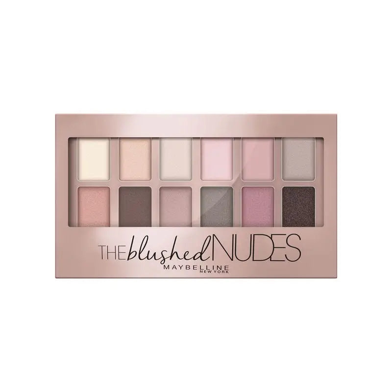 Maybelline New York The Blushed Nudes Palette di ombretti 12 tonalità di nudo e rosa, 9,6 g
