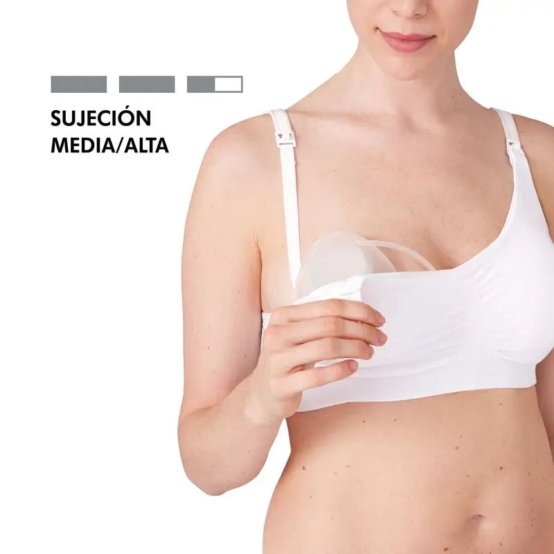 Reggiseno per allattamento ed espulsione Medela 3-in-1-L Bianco, 1 pz.