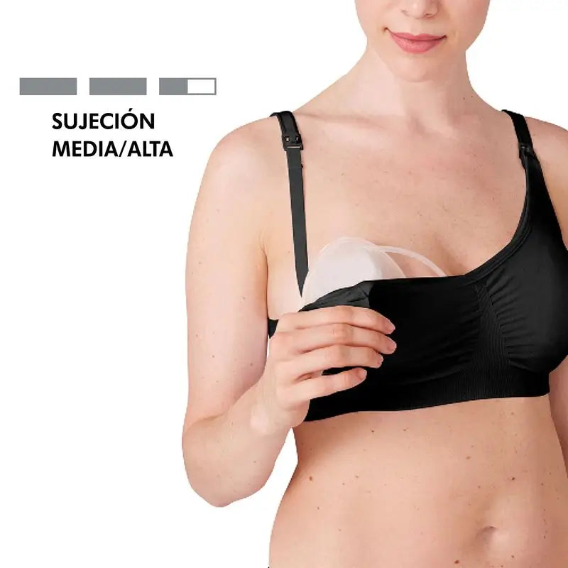 Medela 3 In 1 Reggiseno per allattamento ed espulsione Nero L, 1 pz.