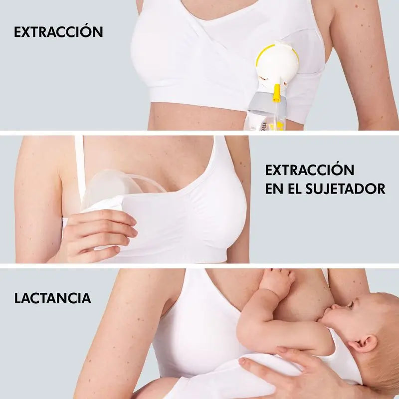 Reggiseno per allattamento ed espulsione Medela 3-In-1-S Bianco, 1 pz.