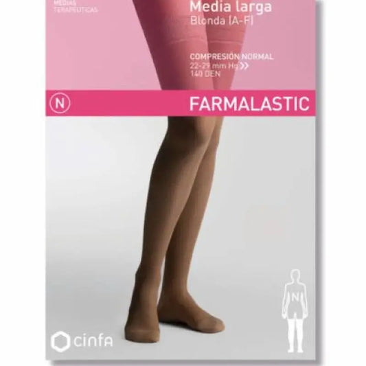 Farmalastic Long Pantyhose Compression Normal Compression Camel T Small