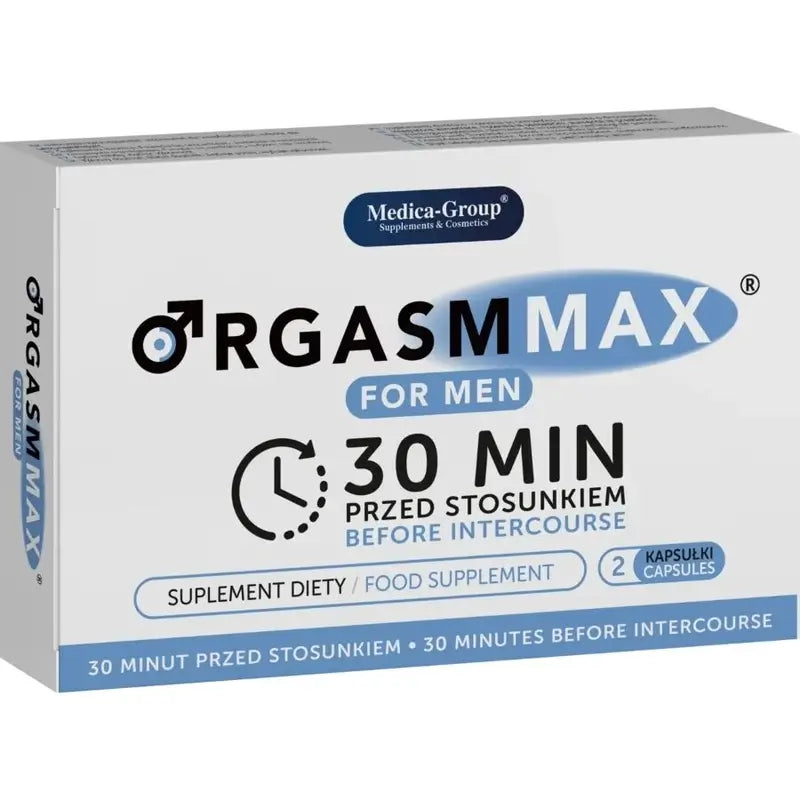 Medica Group Orgasm Max For Men Integratore alimentare naturale per migliorare la vitalità e le prestazioni sessuali maschili, 2 capsule