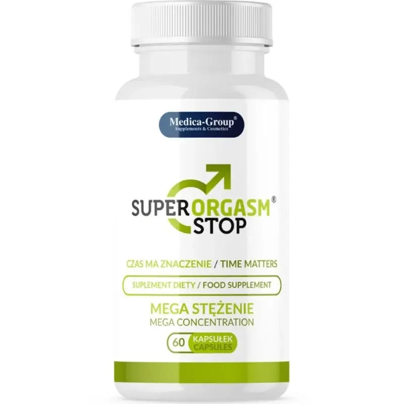 Medica Group Super Orgasm Stop Capsule naturali per il controllo dell'eiaculazione e l'aumento della resistenza sessuale , 60 capsule