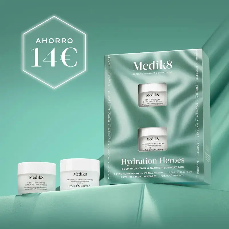 Medik8 Hydration Heroes Try Me Sizes Crema viso quotidiana Total Moisture 12,5Ml + Advanced Night Restore 12,5Ml