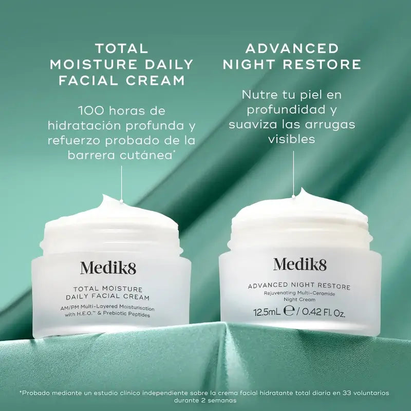 Medik8 Hydration Heroes Try Me Sizes Crema viso quotidiana Total Moisture 12,5Ml + Advanced Night Restore 12,5Ml