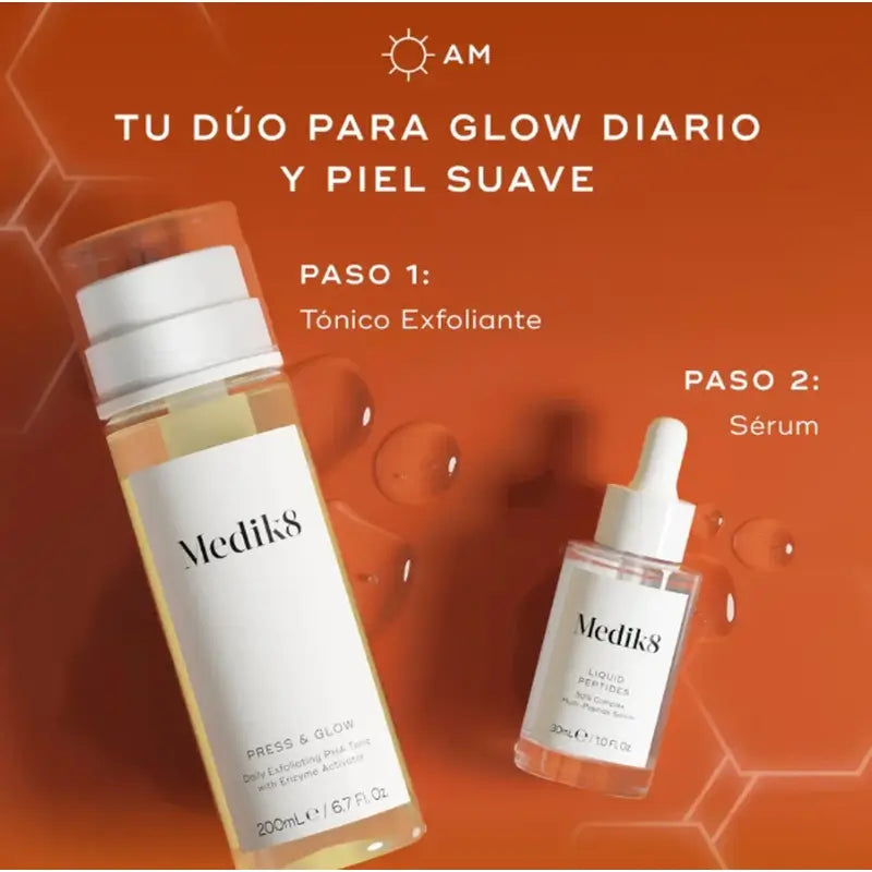 Medik8 Luminous Lift Press Glow 200 ml + Peptidi liquidi 30 ml