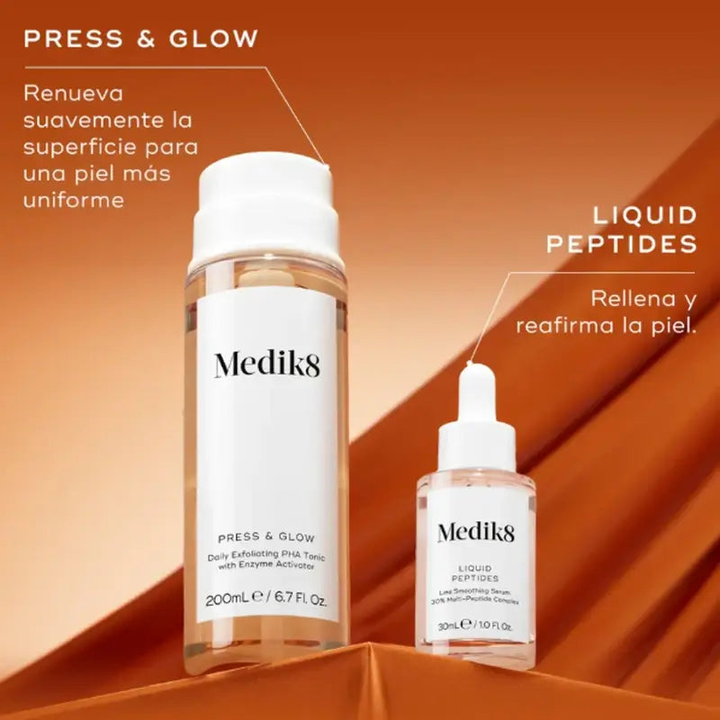 Medik8 Luminous Lift Press Glow 200 ml + Peptidi liquidi 30 ml
