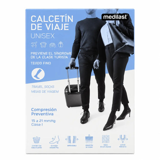 Calza da viaggio Medilast T/Grande Nero R230