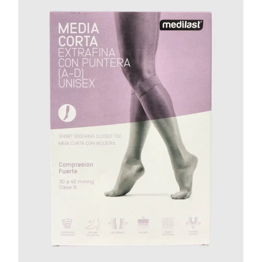 Medilast Calza corta Fte C/Toe R606 Grande