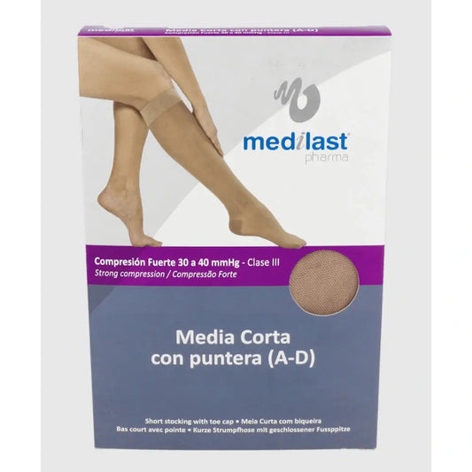 Medilast Calza corta Fte C/Toe R606 Medio