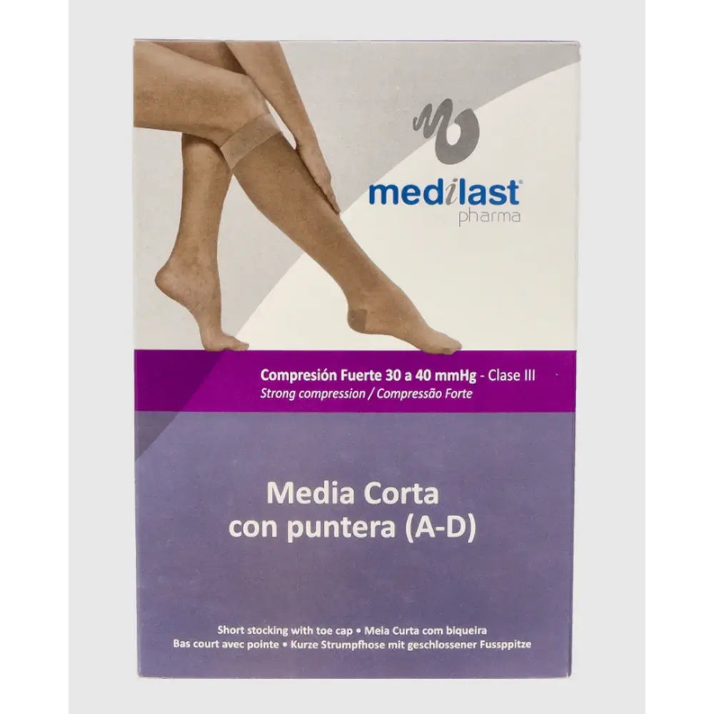 Medilast Calza corta Fte C/Toe R606 Small