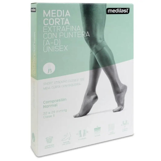 Medilast Calze corte Punta C.N. Nero