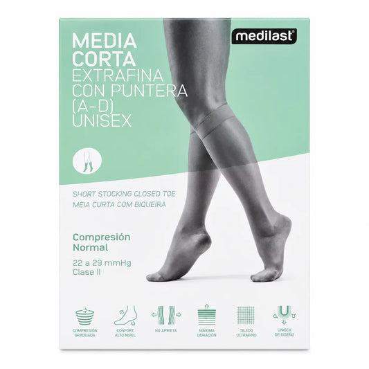 Medilast Calze corte Punta C.N. Nero
