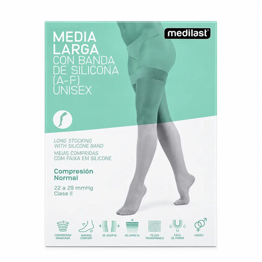 Medilast Calze lunghe a compressione normale Bianco Medio