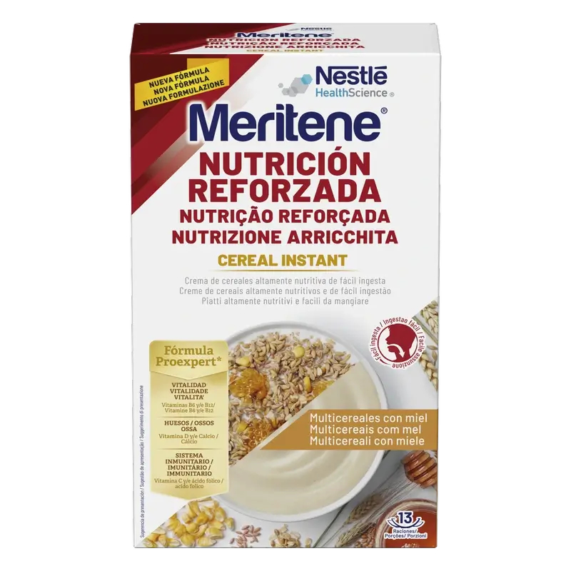 Meritene Crema istantanea di 8 cereali con miele, 520 grammi