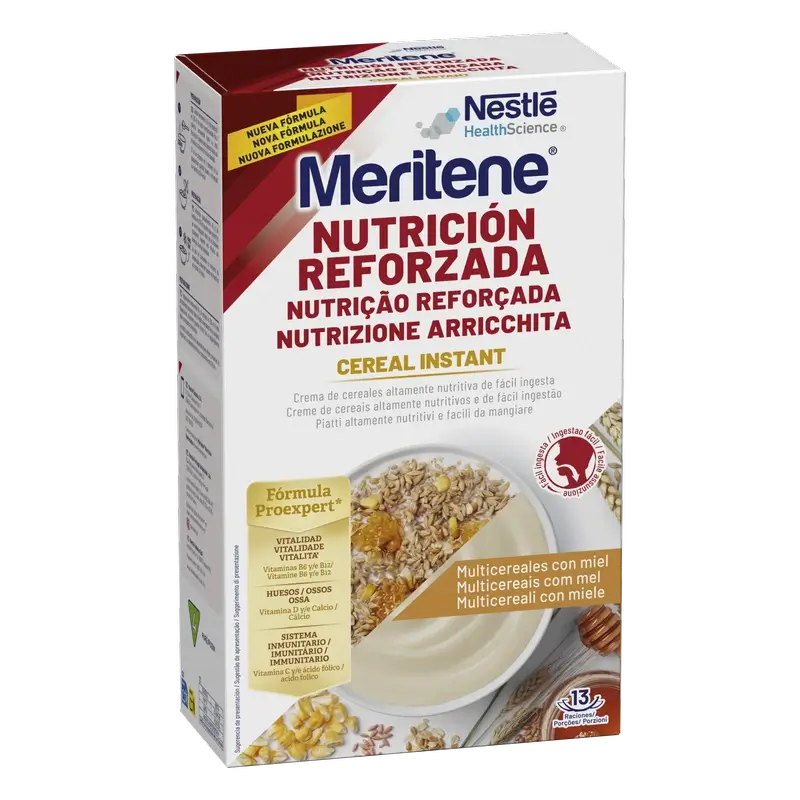 Meritene Crema istantanea di 8 cereali con miele, 520 grammi