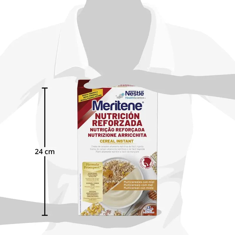 Meritene Crema istantanea di 8 cereali con miele, 520 grammi