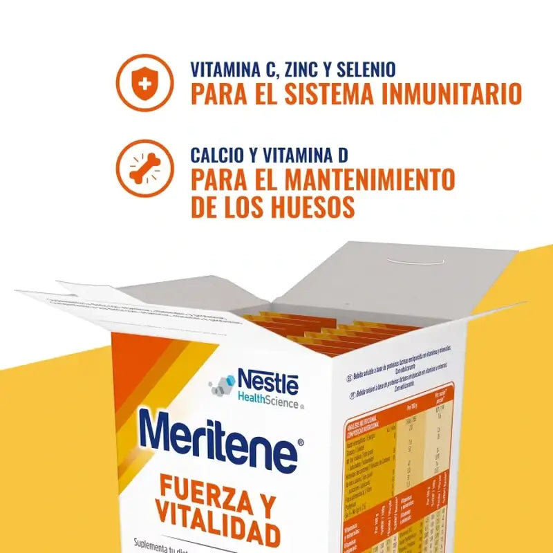 Meritene Forza e Vitalità Shake al gusto di cioccolato, 15 bustine x 30 g