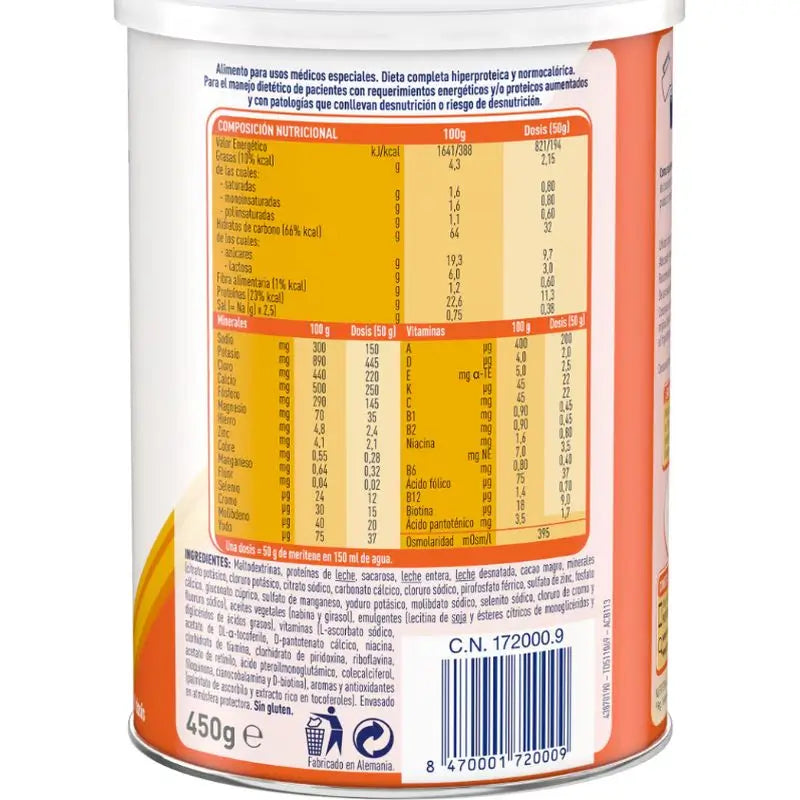 Meritene Frullato al gusto di cioccolato extra, 450 g