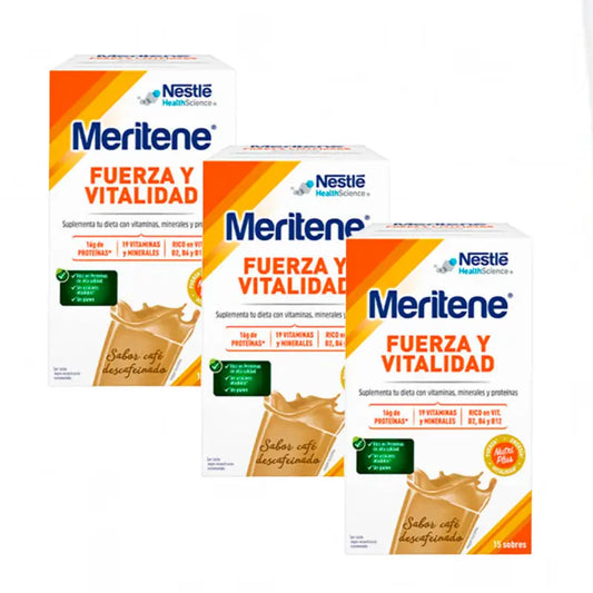 Meritene Strength & Vitality Frullato al gusto di caffè decaffeinato 3x15 buste
