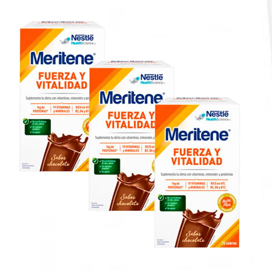 Meritene Strength & Vitality Shake al gusto di cioccolato 3x15 bustine, 30g