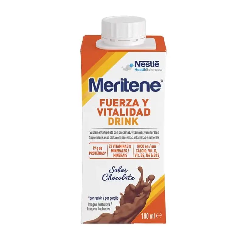 Meritene Strength & Vital Drink al cioccolato, confezione da 2 scatole, 6x180 ml