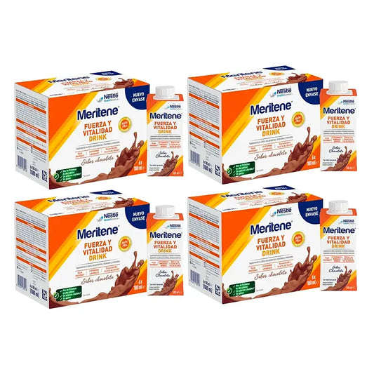 Meritene Strength & Vital Drink al cioccolato, confezione da 4 scatole 6 x 180 ml