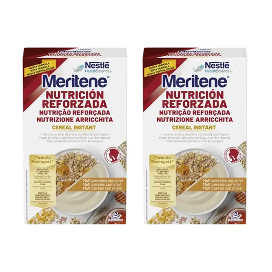 Meritene Inmuno Crema Istantanea di 8 Cereali con Miele, 2X520 Gr