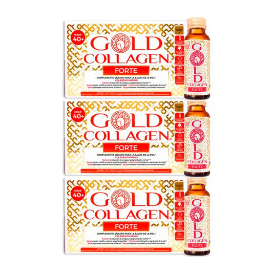 Gold Collagen Forte, confezione 3 x 10 x 50 ml
