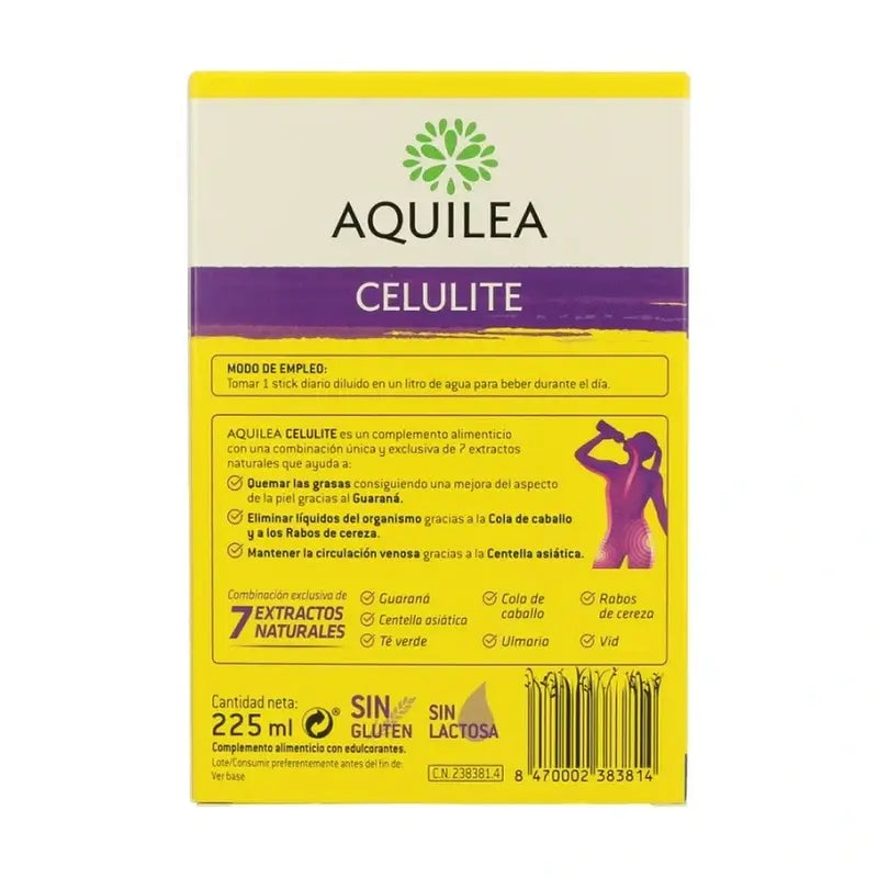 Aquilea Celulite gusto ananas, 15 bastoncini solubili