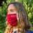 Maschera Miss Wood - Maschera di stoffa rossa - Cavalleria 1 pezzo