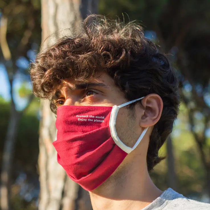 Maschera Miss Wood - Maschera di stoffa rossa - Cavalleria 1 pezzo