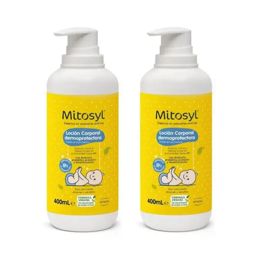Mitosyl Baby Lozione dermoprotettiva per il corpo, 2X400 Ml