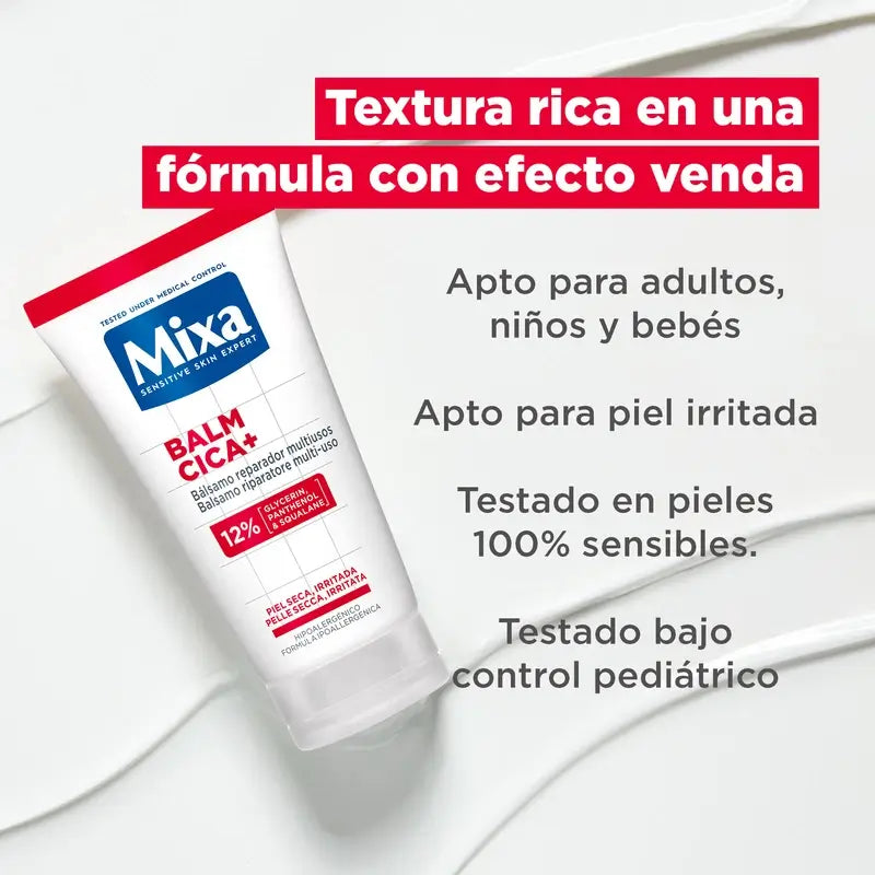 Mixa Balm Cica+, Balsamo riparatore multiuso, 50 ml