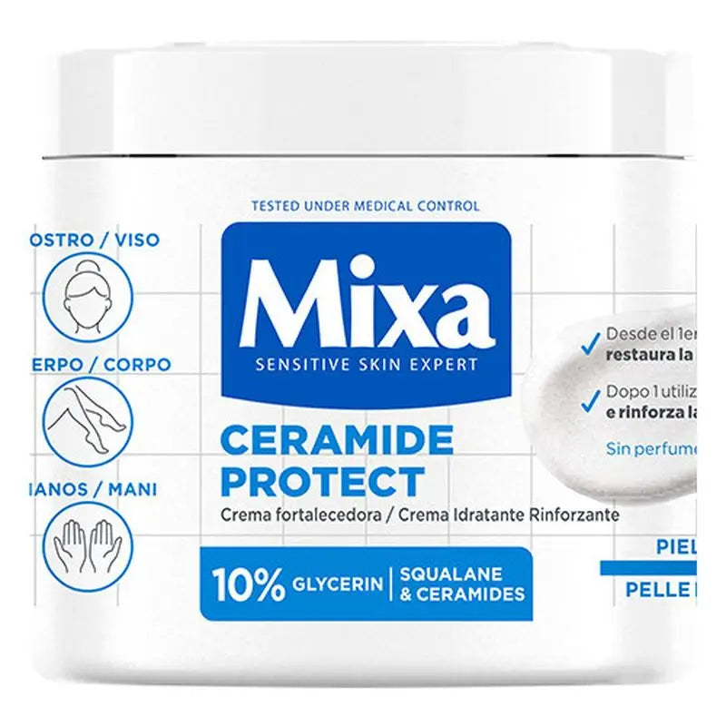 Mixa Ceramide Protect Crema Rinforzante per Pelli Molto Secche 400Ml
