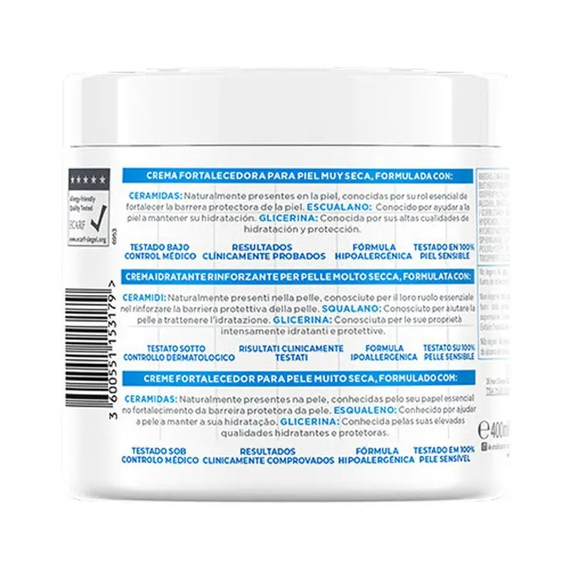 Mixa Ceramide Protect Crema Rinforzante per Pelli Molto Secche 400Ml