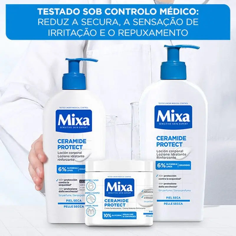 Mixa Ceramide Protect Crema Rinforzante per Pelli Molto Secche 400Ml