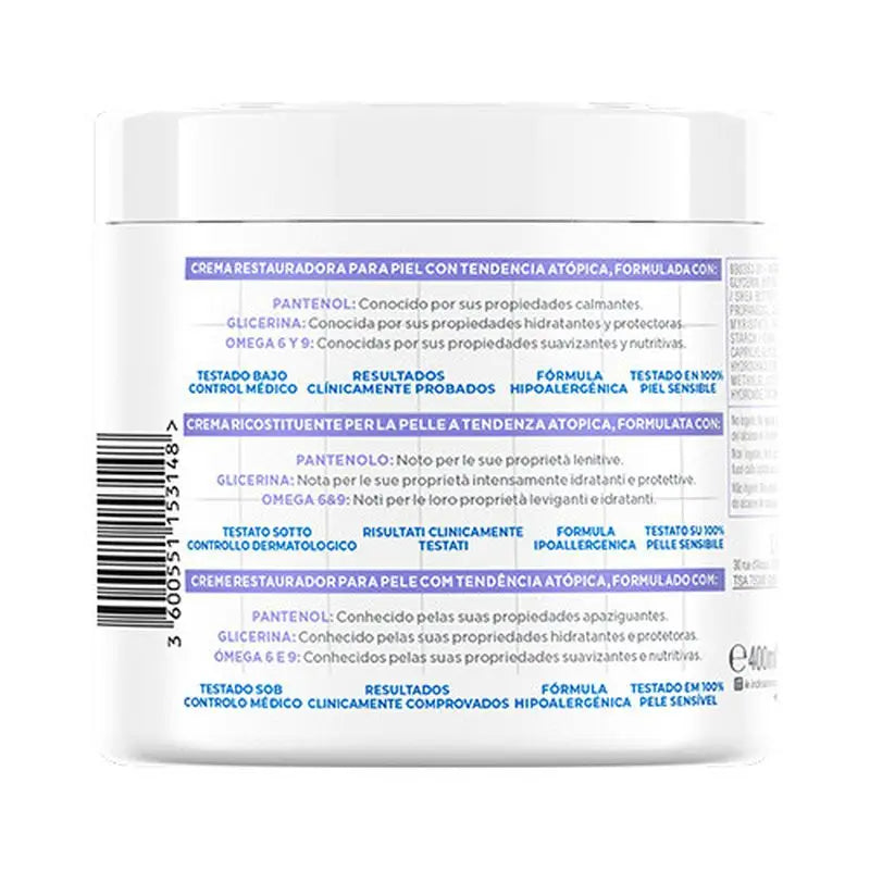 Mixa Crema ristrutturante comfort al pantenolo per pelli a tendenza atopica 400 ml
