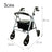 Deambulatore Mobiclinic con ruote - pieghevole - alluminio - freni sulle maniglie - sedile e schienale - grigio - Sofia