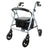 Deambulatore Mobiclinic con ruote - pieghevole - alluminio - freni sulle maniglie - sedile e schienale - grigio - Sofia