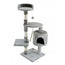 Mobiclinic Albero tiragraffi medio per gatti 3 altezze 40X40X112 cm Grigio chiaro selvatico