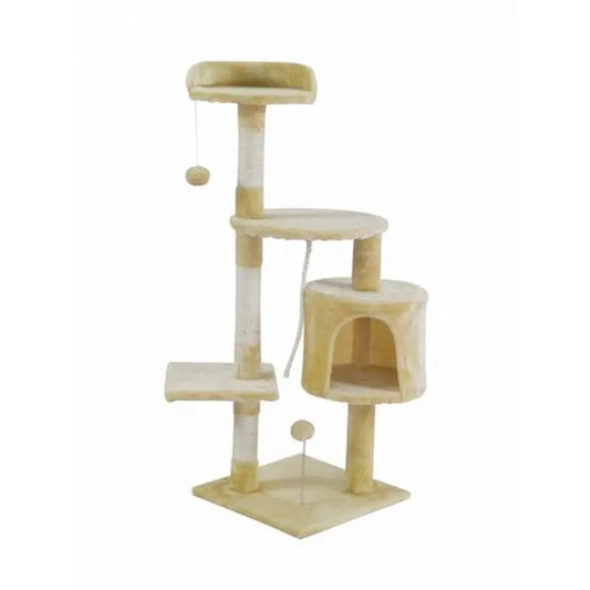 Albero tiragraffi per gatti Mobiclinic Medium 3 altezze 40X40X112 Cm Wild Beige