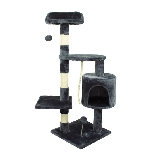 Mobiclinic Albero tiragraffi medio per gatti 3 altezze 40X40X112 cm Grigio scuro
