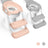Sedile WC per bambini pieghevole Lala Rosa e Bianco di Mobiclinic