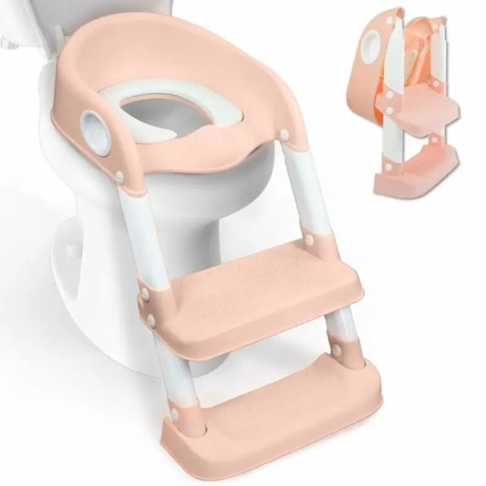 Sedile WC per bambini pieghevole Lala Rosa e Bianco di Mobiclinic
