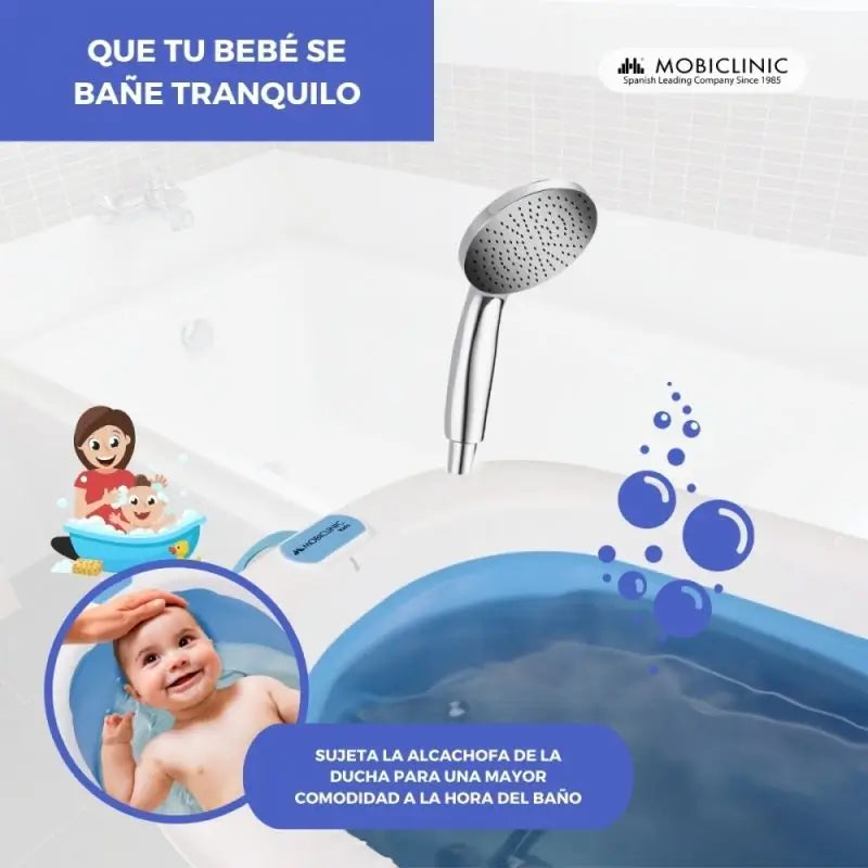 Vasca da bagno pieghevole per bambini Mobiclinic Bubba Blue
