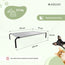 Mobiclinic Letto isolato rialzato per animali domestici 122 X 71 X 21 Cm Grigio Cleo