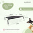 Mobiclinic Letto isolato rialzato per animali domestici 122 X 71 X 21 Cm Nero Cleo