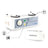 Materasso ad aria Mobiclinic Mobi3 Antiescaras con compressore, 17 celle. 200x105x12,8cm