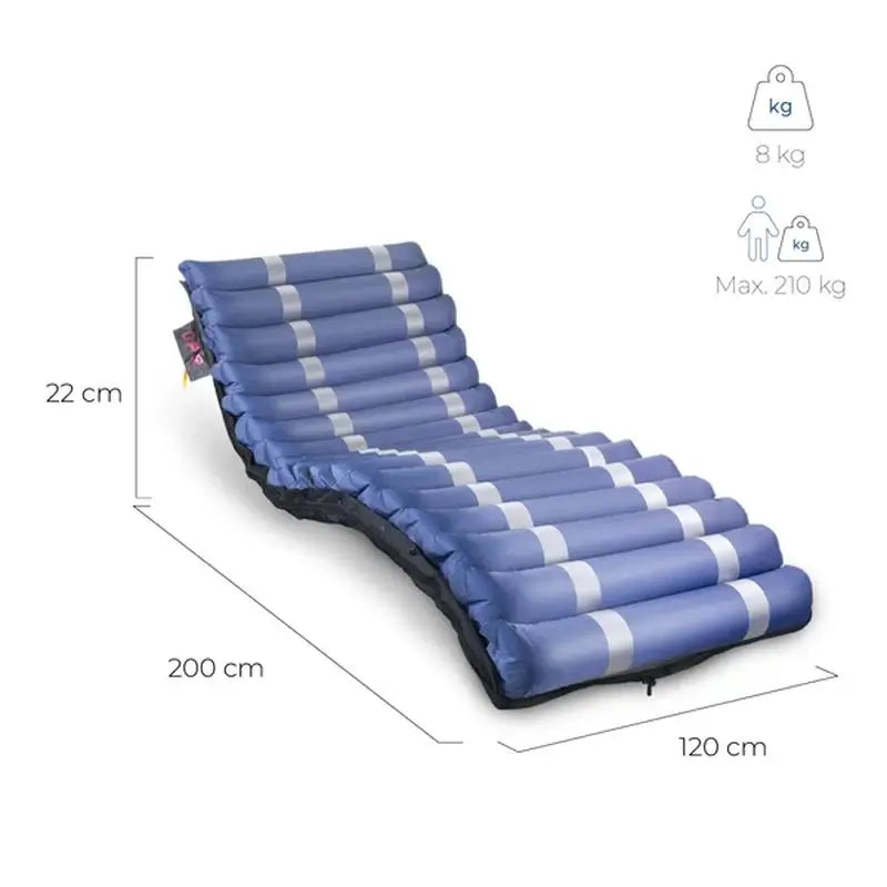 Mobiclinic Mobi4 Materasso antidecubito ad aria con compressore, 20 celle. 200 x 120 x 22 cm